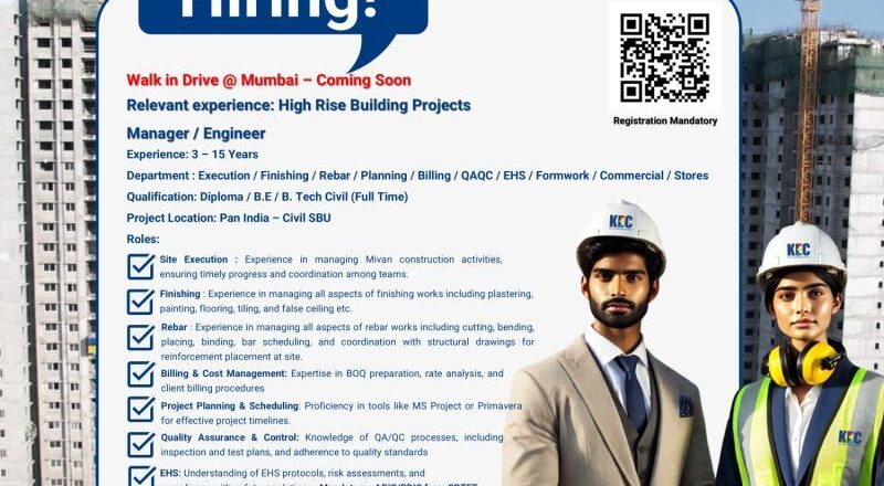 🏗️ KEC International Hiring Drive 2025 | Engineers & Managers | Mumbai