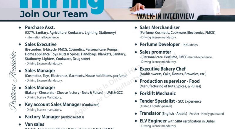 💼 Abdulwahed Bin Shabib Investment Group LLC Walk-in Interview Dubai 6 July 2025