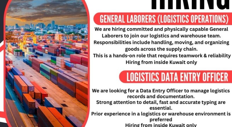 🚛 Urgent Logistics Job Openings in Kuwait – Apply Now with Prudence Warehouse Management Co.