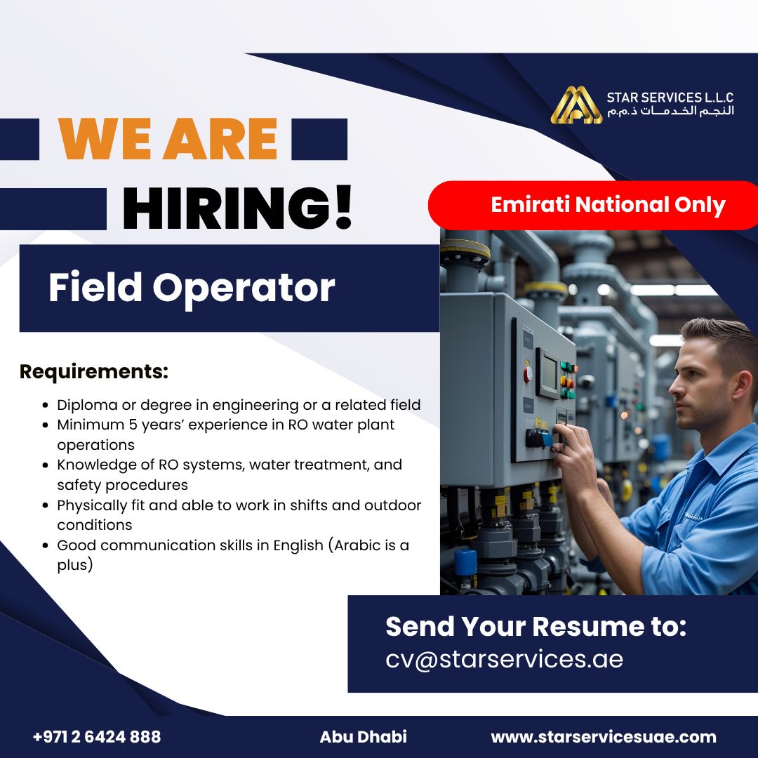 π Exciting Job Openings at STAR SERVICES LLC Abu Dhabi - July 2025