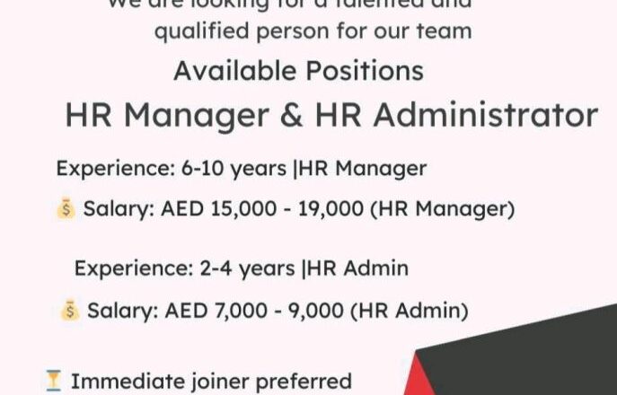 📍 HR Manager & HR Administrator Jobs in Dubai 2025 – JLX International Hiring