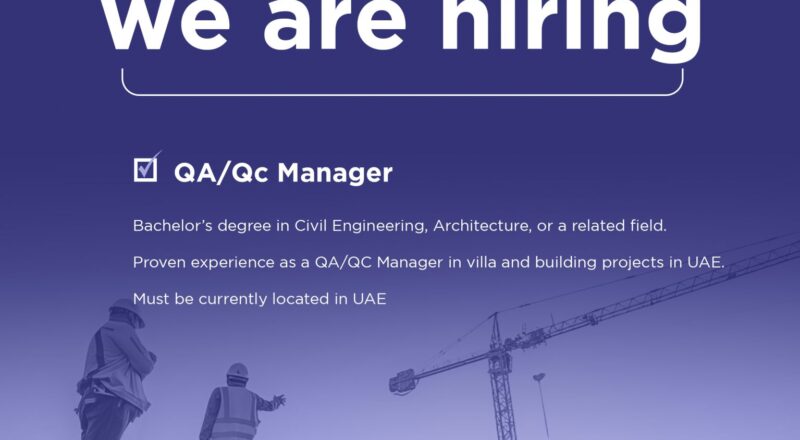 🏗️📍Ginco General Contracting LLC UAE Job Vacancy 2025 – QA/QC Manager Wanted