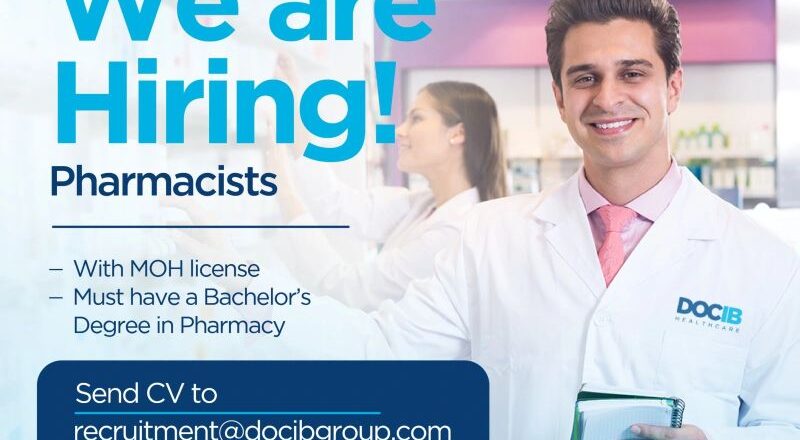 💼 DOCIB Pharmacy Hiring Pharmacists in Umm Al Quwain – July 2025 Opportunity