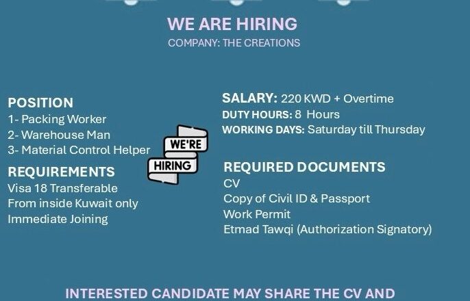 🛠️ The Creations Company Kuwait Job Vacancies 2025 – Apply Today!