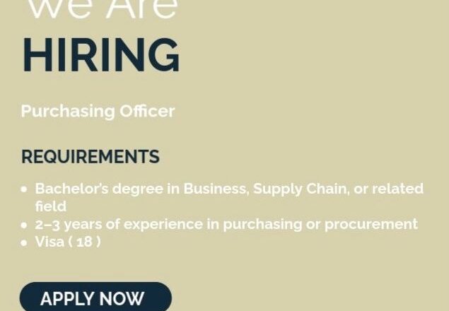 📍 Lamsheen Co Hiring Purchasing Officer in Kuwait 2025