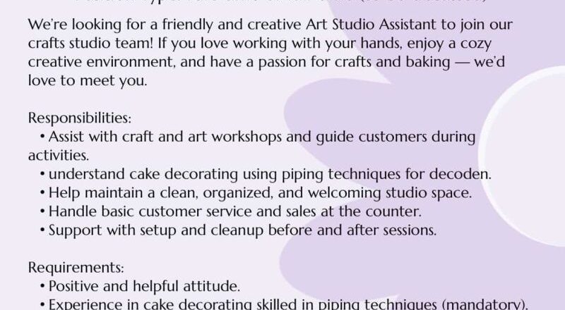 ✅ The Meetup Studio Kuwait Hiring 2025 | Girls Art Studio Assistant Jobs – Salmiya