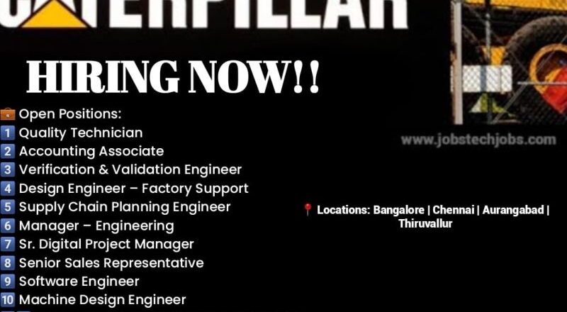 📍 Caterpillar Job Vacancies India 2025 | Opportunities in Bangalore & More