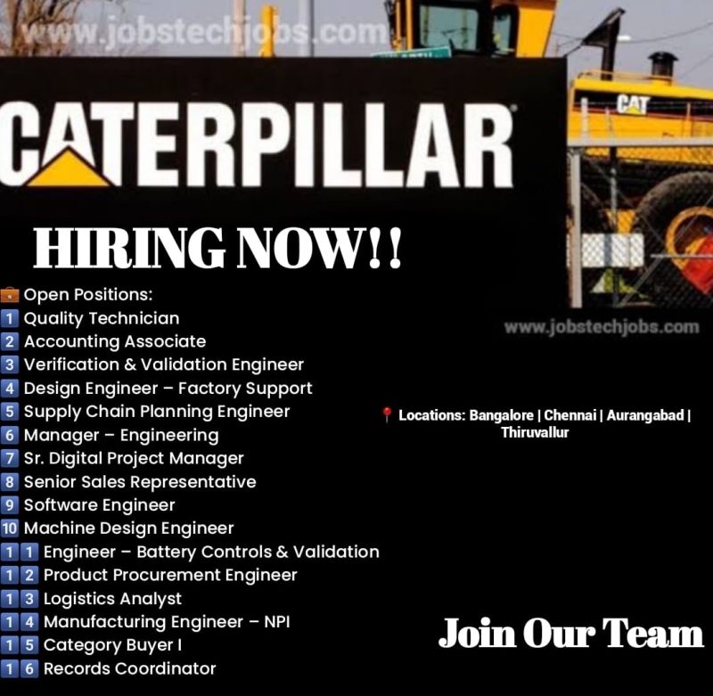 📍 Caterpillar Job Vacancies India 2025 | Opportunities in Bangalore & More