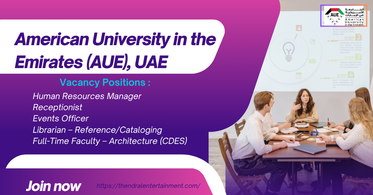 American University in the Emirates Vacancy Posting