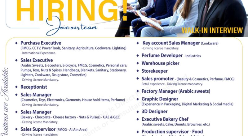 Exciting Walk-In Interview Dubai – Launch Your Career with AWS Distribution on 13th July!