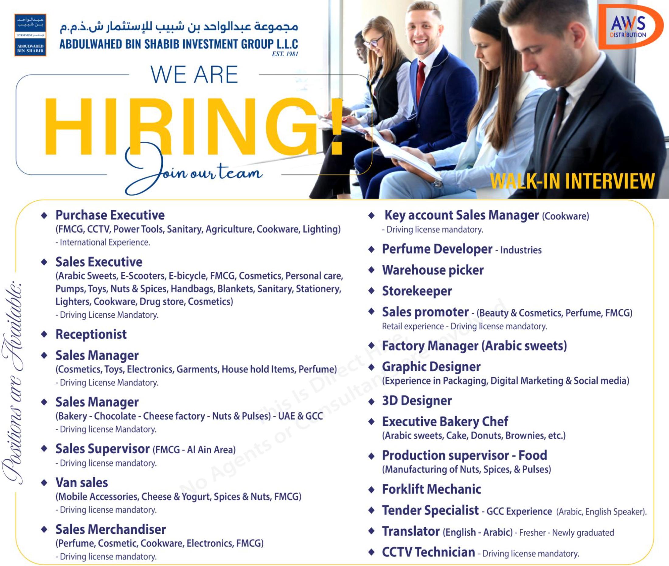 Exciting Walk-In Interview Dubai – Launch Your Career with AWS Distribution on 13th July!