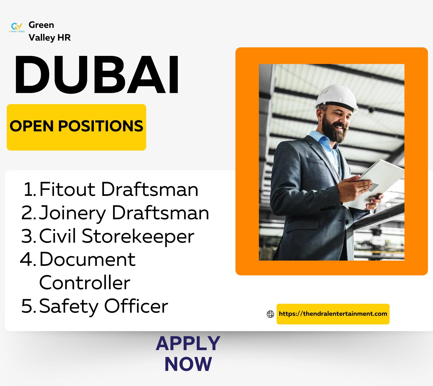Draftsman Jobs Dubai 2025 – Immediate Openings at Green Valley HR! Join Now