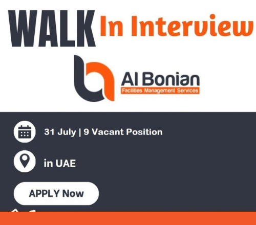 🌟 Exclusive Al Bonian Facilities Management Services Walk-In Interview Vacancies UAE – 31 July 2025 Meta Title: