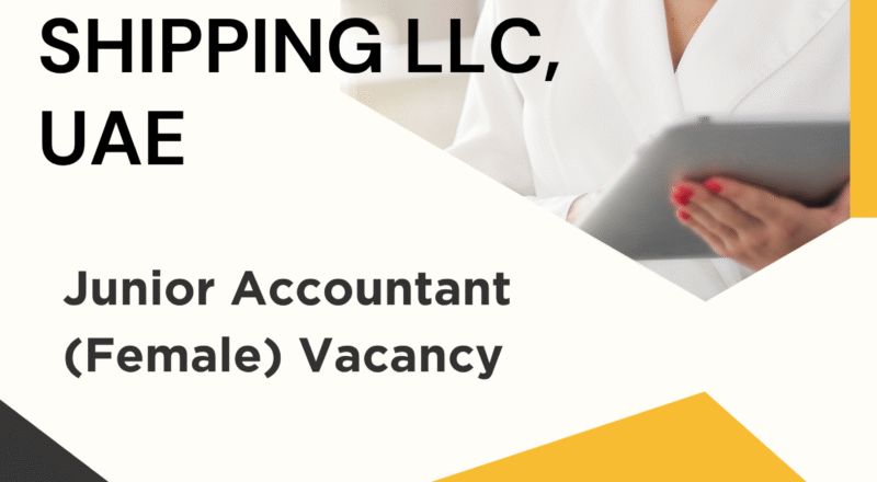 Right Key Shipping LLC – Junior Accountant Vacancy | Dubai, UAE