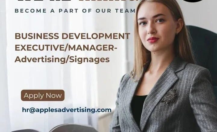 🌟Inspiring Apples Advertising – Business Development Executive Vacancy UAE, 2025