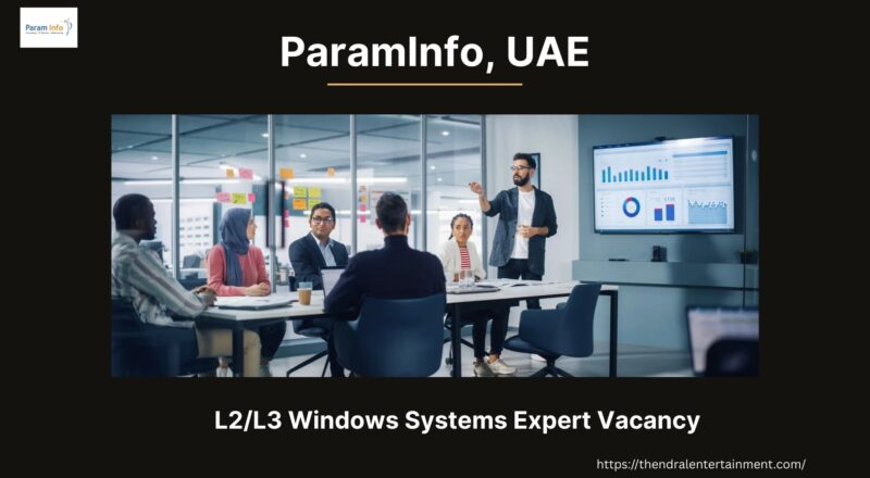 Lucrative ParamInfo – L2/L3 Windows Systems Expert Vacancy in the United Arab Emirates 2025