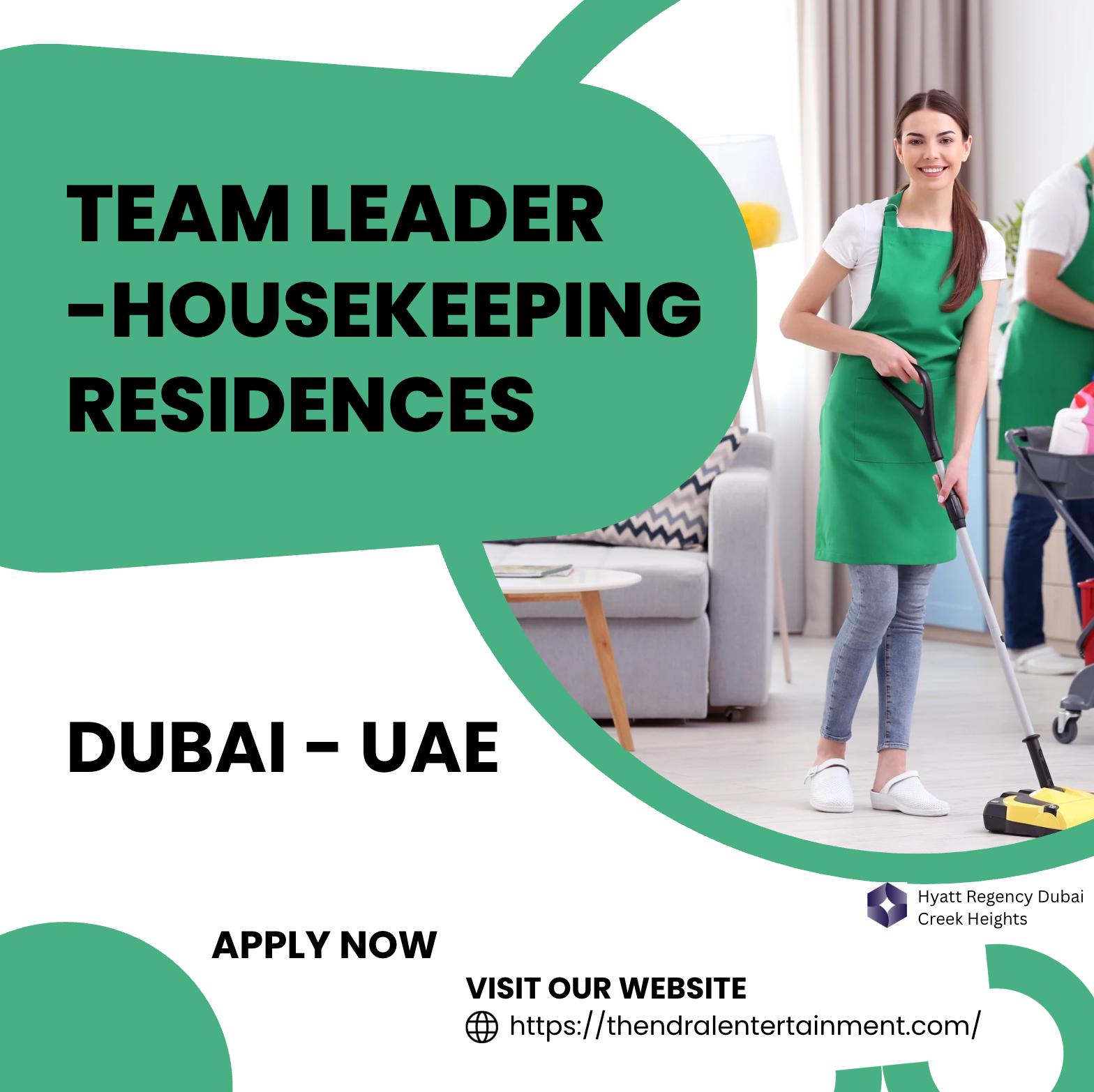  Dubai Housekeeping Jobs 2025 – Exciting Team Leader Role at Hyatt Regency Dubai Creek Heights