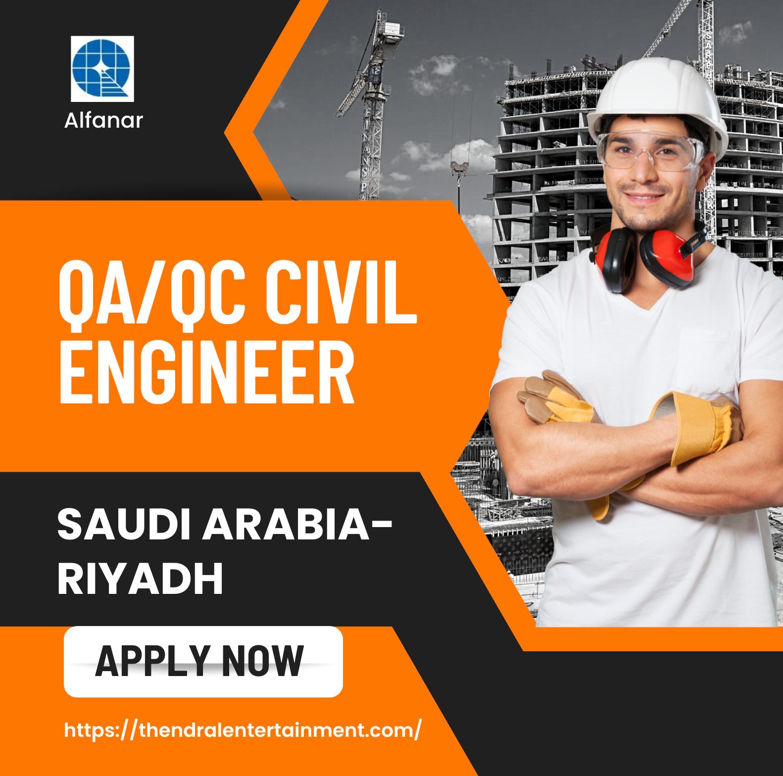 Civil Engineering Jobs Saudi Arabia 2025 – Join QA/QC Engineer Role at Alfanar Now