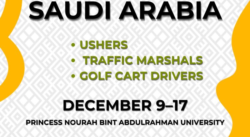 Event Jobs Riyadh 2025 – Join Hwadi Careers Now as Usher, Traffic Marshal & Golf Cart Driver