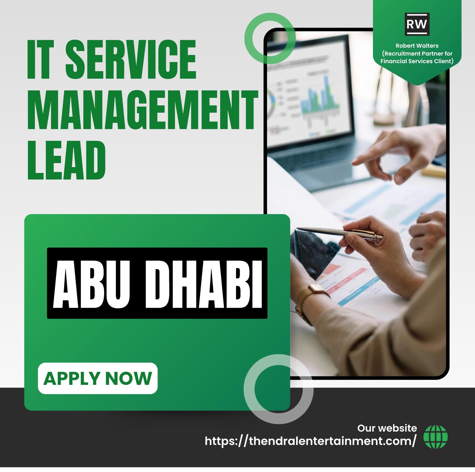IT Jobs in Abu Dhabi 2025 – Join Now as IT Service Management Lead with Robert Walters