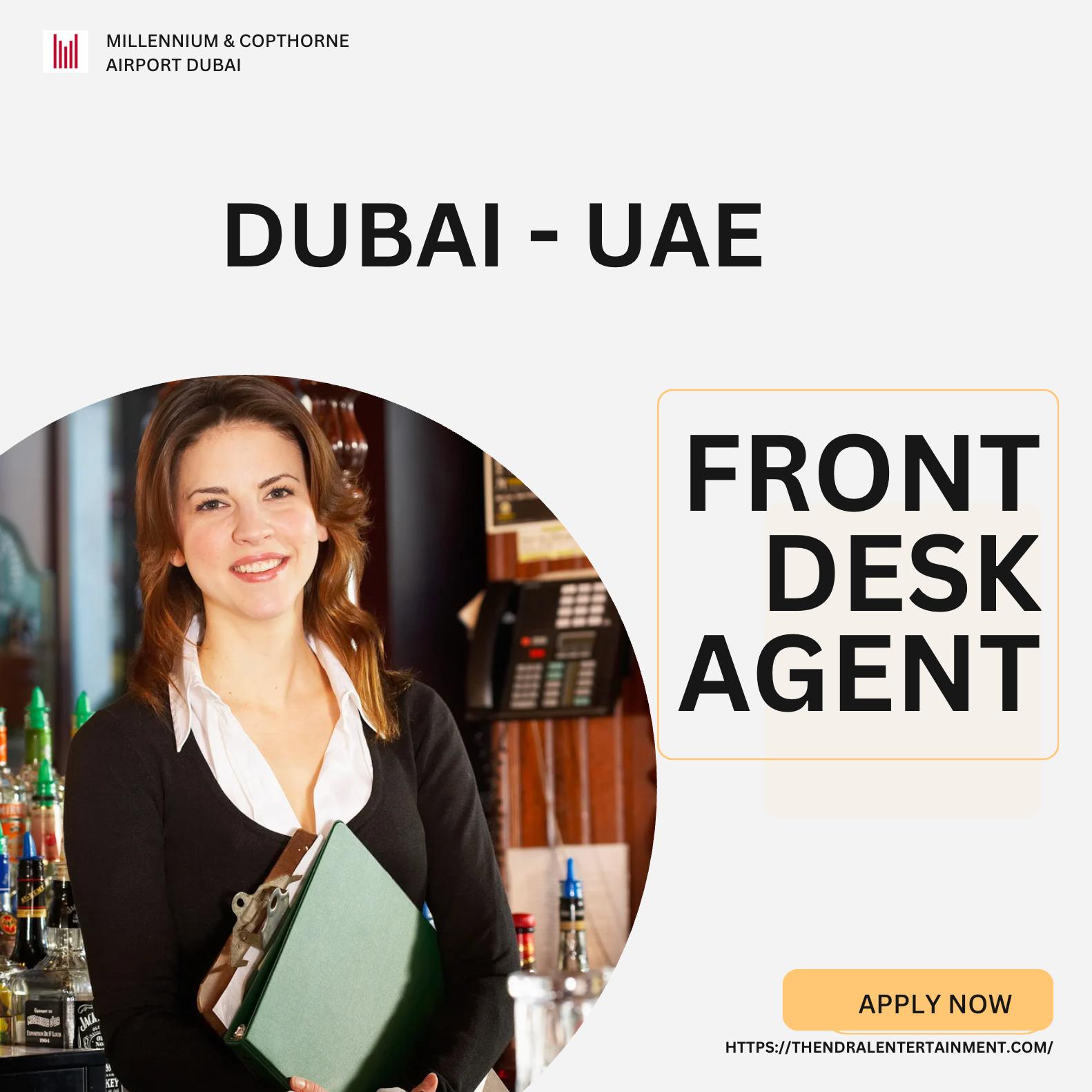 Front Office Jobs Dubai 2025 – Join Front Desk Agent Role at Millennium Airport Hotel Now