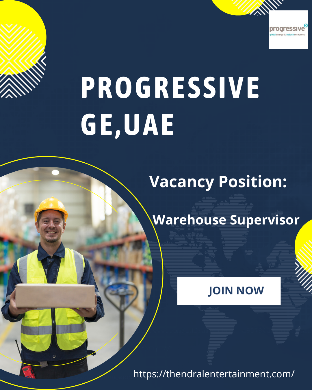Progressive GE Warehouse Supervisor Vacancy UAE