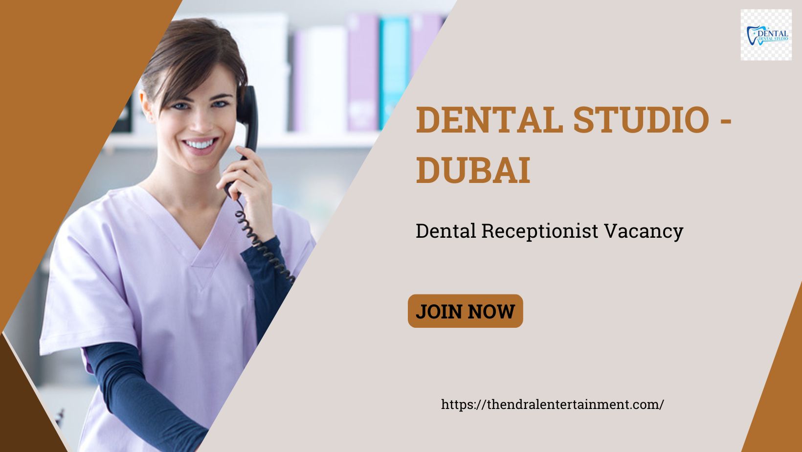 🦷 Dental Studio – Dental Receptionist Vacancy in Dubai – Apply Before October 15, 2025