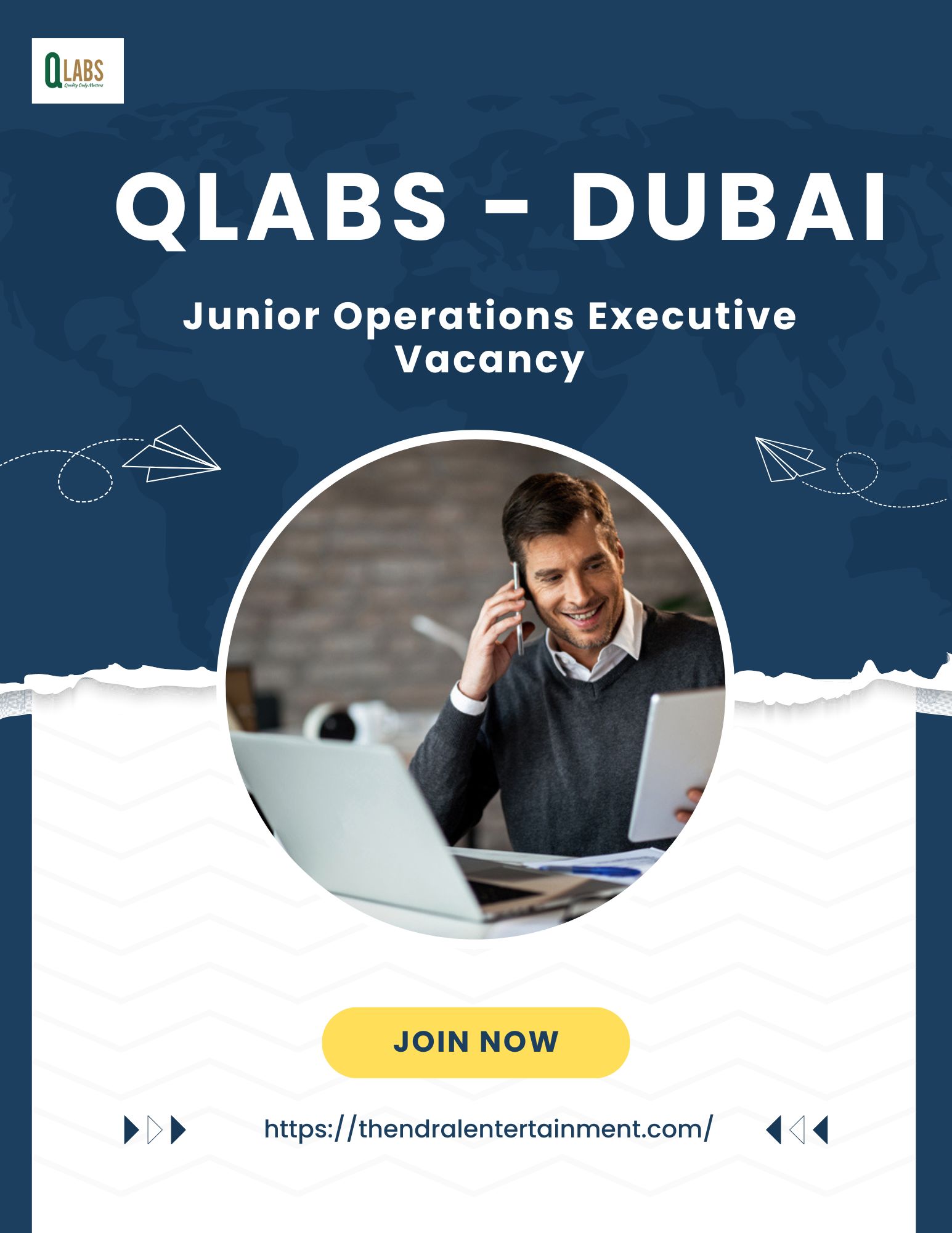 ✨ QLabs – Junior Operations Executive Vacancy in Dubai 2025