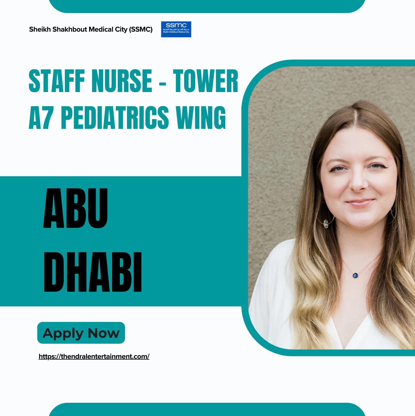 Staff Nurse Jobs Abu Dhabi 2025 – Pediatrics Wing Opportunities at Sheikh Shakhbout Medical City