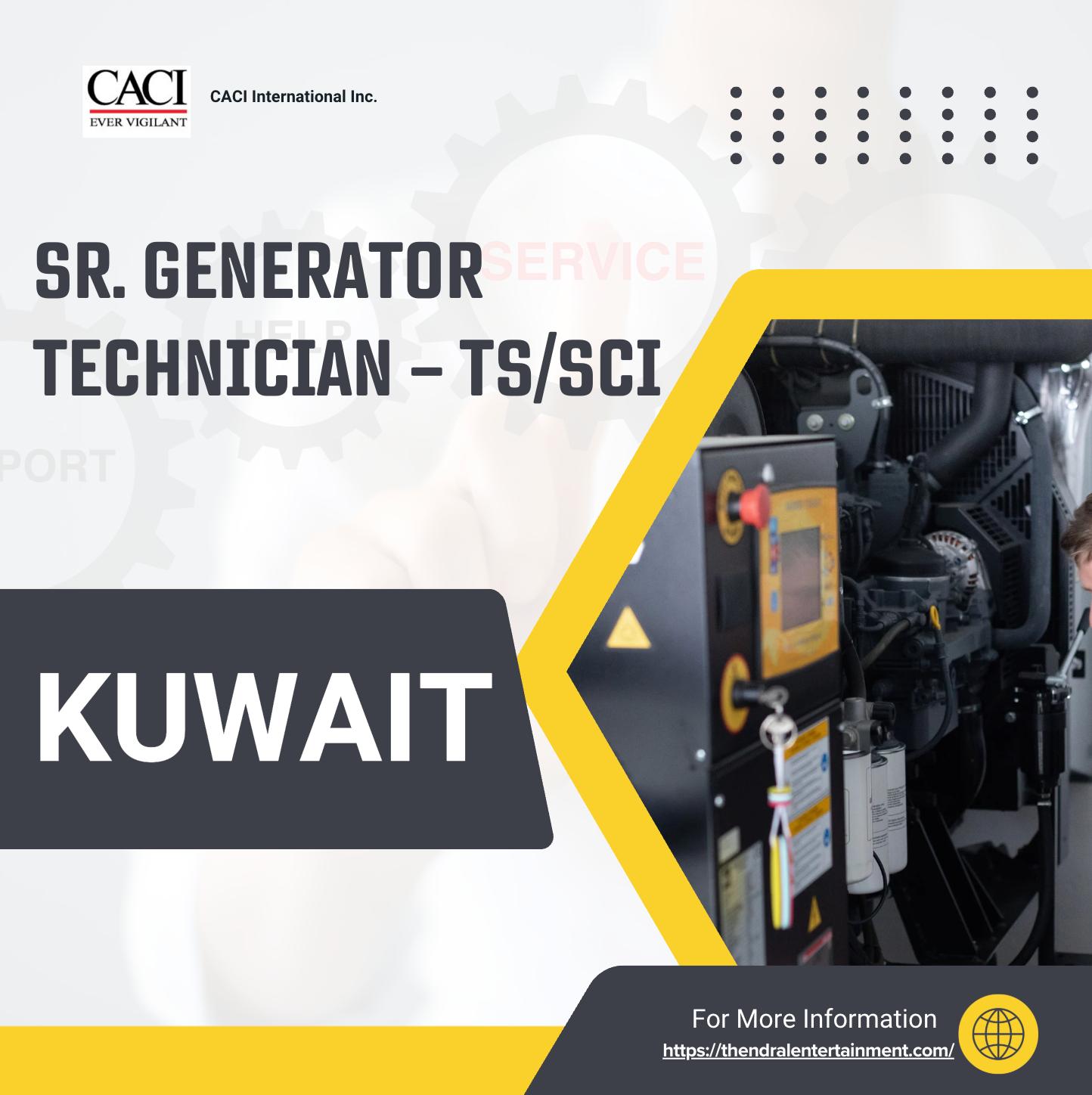 CACI Careers Kuwait 2025 – Exciting Senior Generator Technician TS/SCI Opportunity