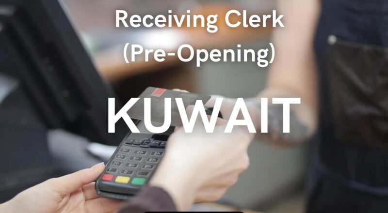 Marriott Jobs Kuwait 2025 – Exciting General Cashier & Receiving Clerk at JW Marriott Hotel