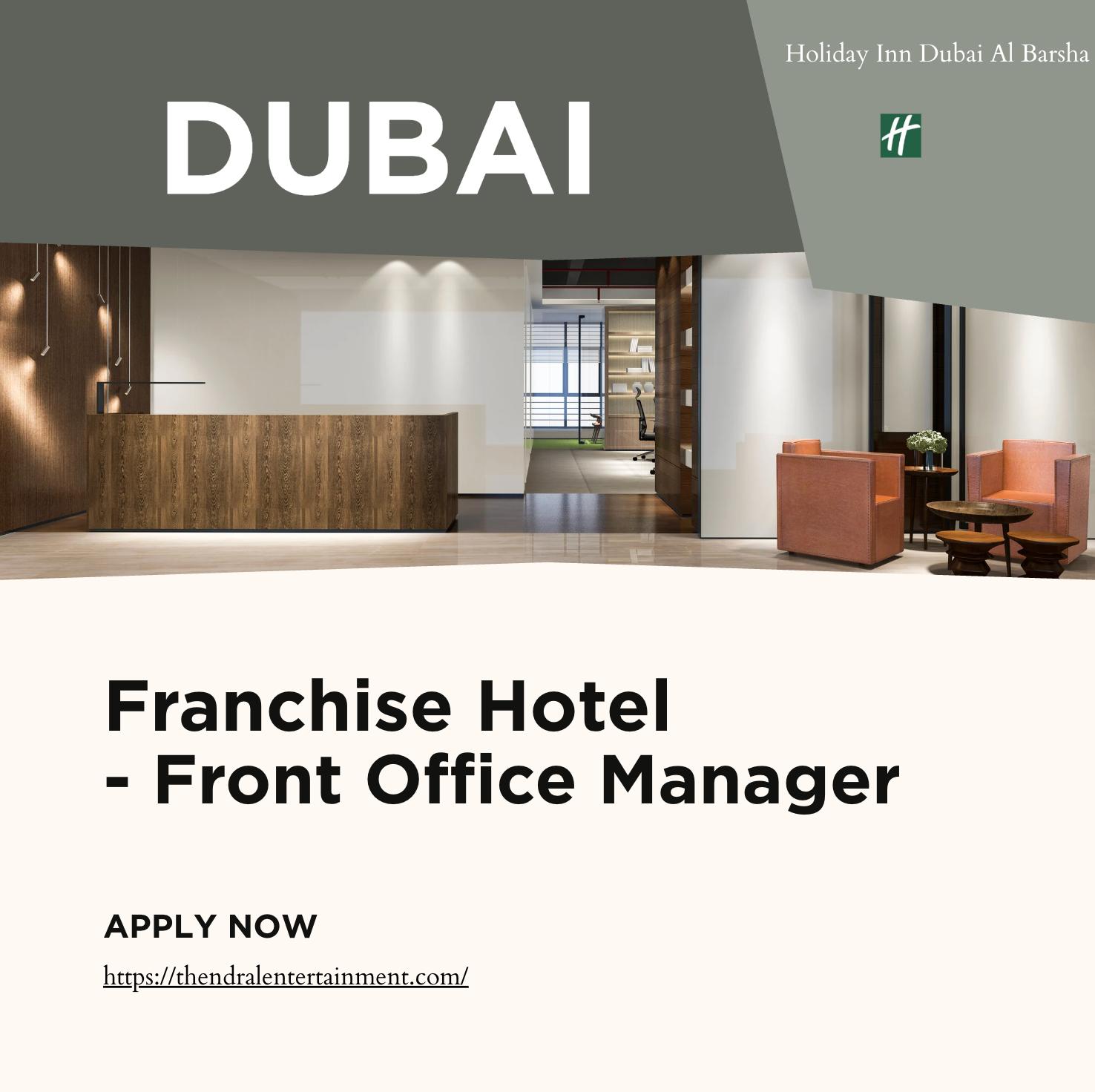 Dubai Front Office Manager Jobs 2025 – Exciting Career with Holiday Inn Al Barsha