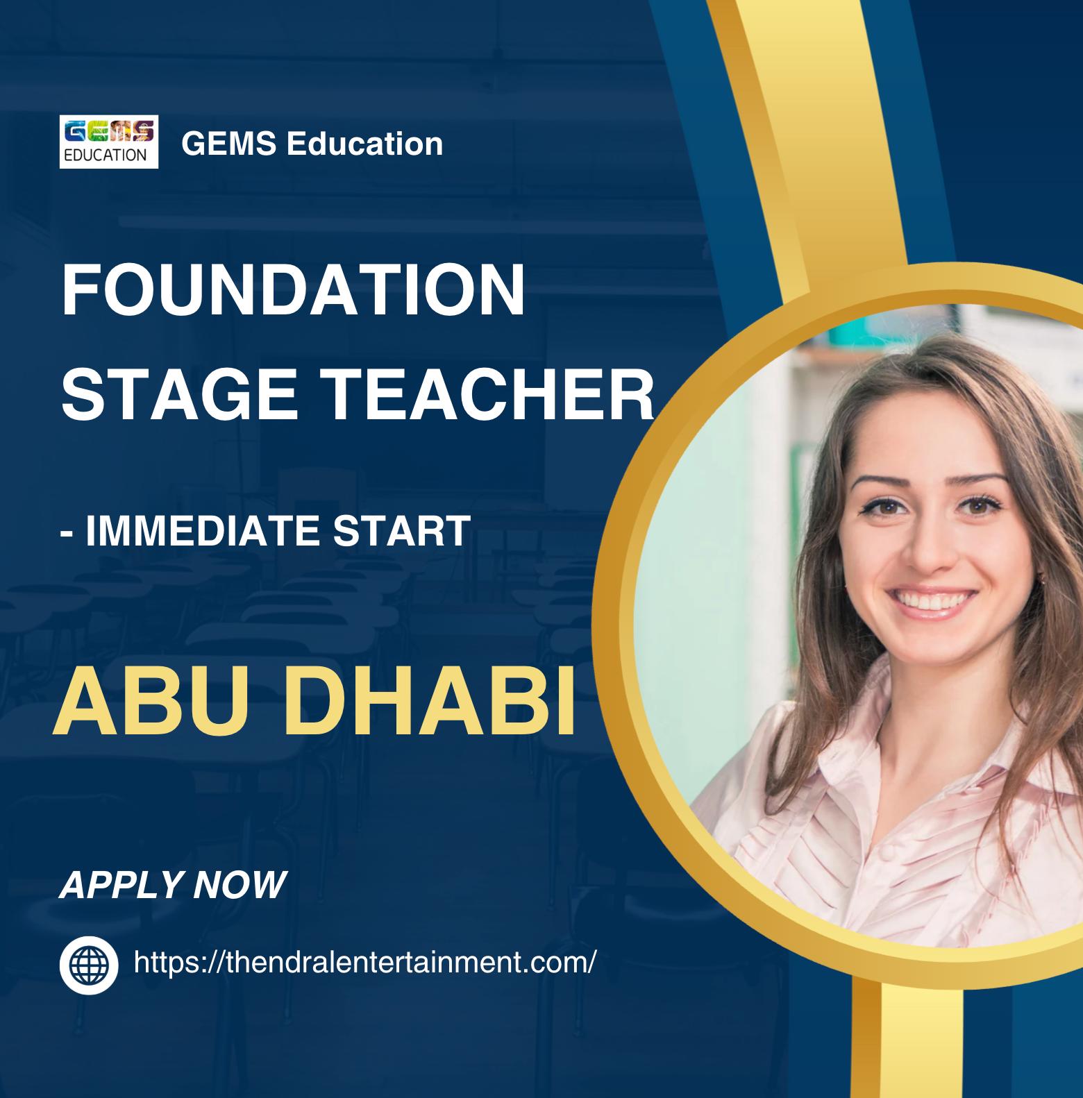 Teaching Jobs UAE 2026 – Foundation Stage Teacher Careers at GEMS Founders School | Apply Now