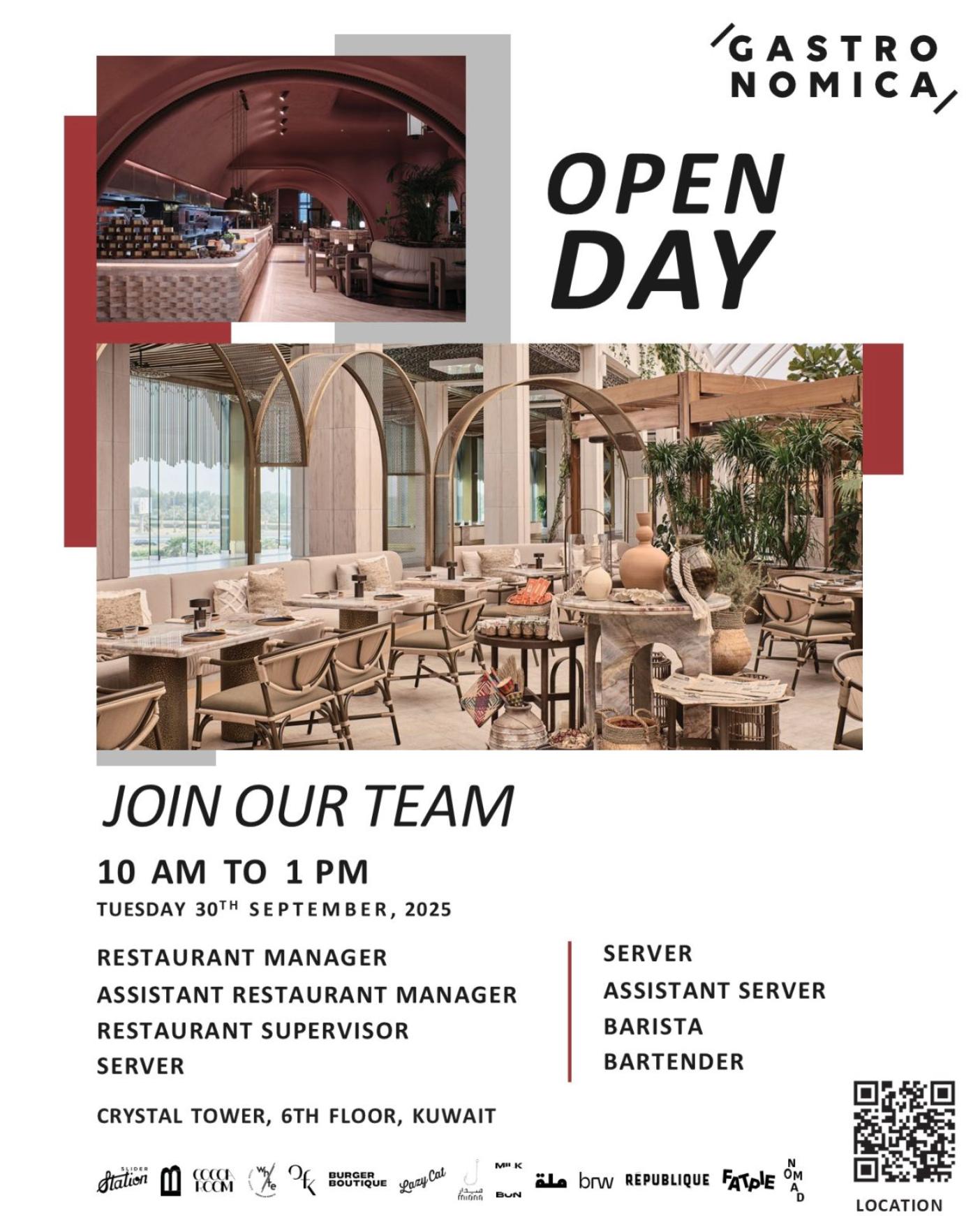 Gastronomica Jobs Kuwait – Open Day Hiring for Exciting Restaurant & Hospitality Careers | 30th Sep 2025