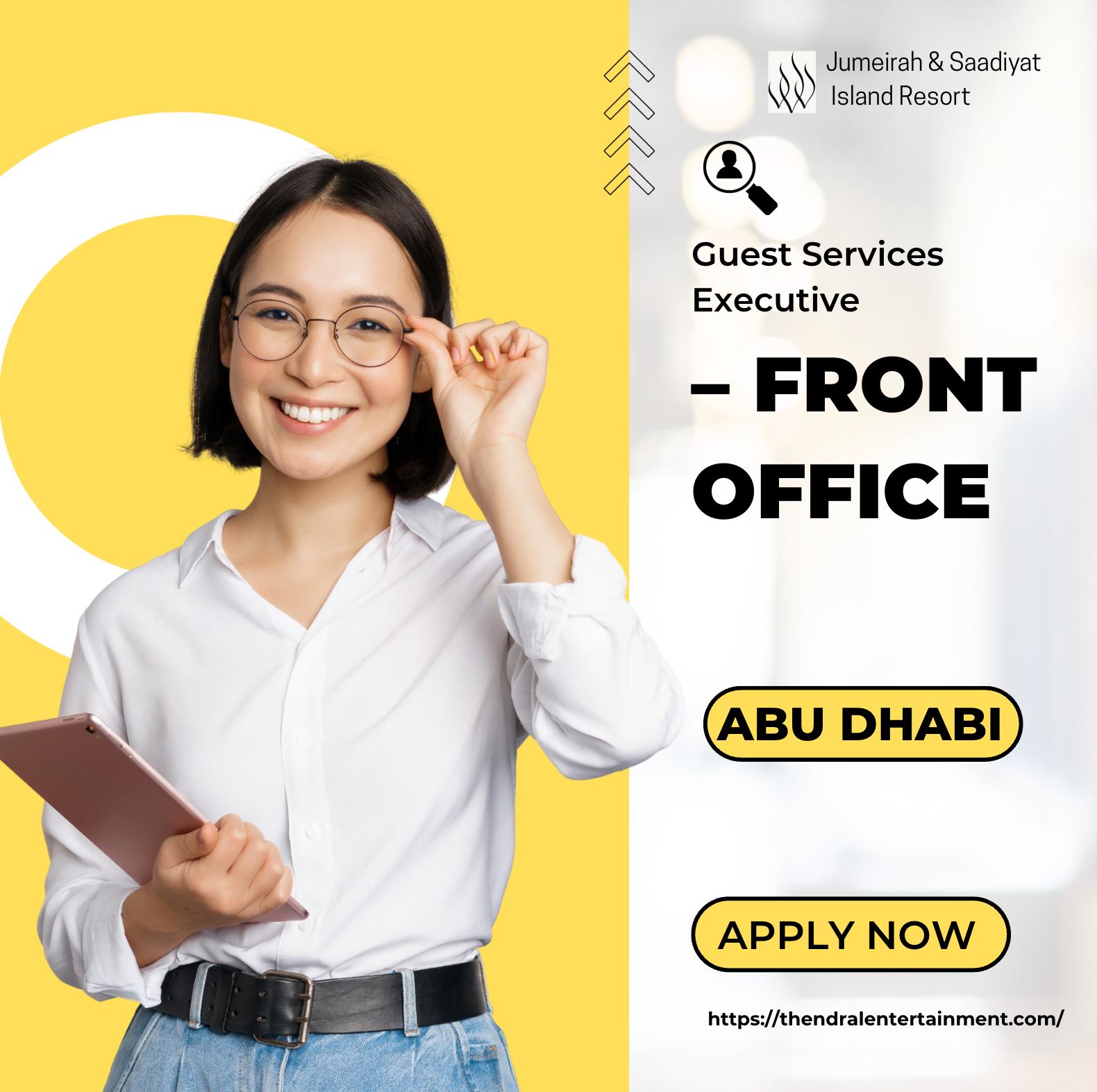 Guest Services Executive Jobs in Abu Dhabi – Join Jumeirah Saadiyat Island’s Luxury Front Office Team Now | Last Date 30th Sep