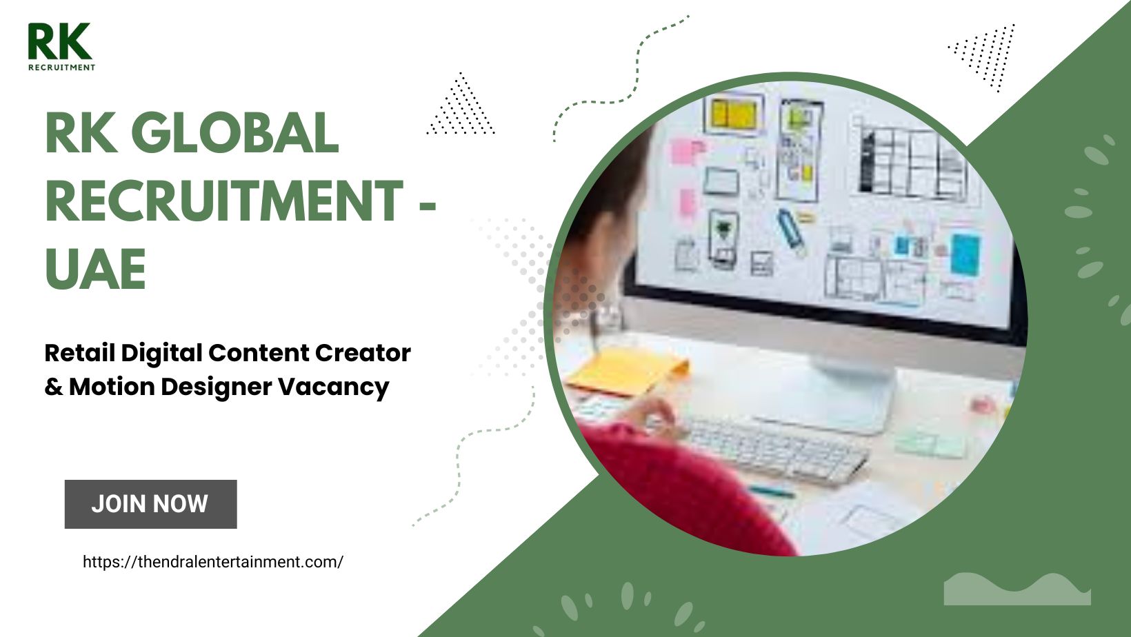 RK Global Recruitment – Retail Digital Content Creator & Motion Designer Vacancy in the United Arab Emirates 2025 – Apply Immediately