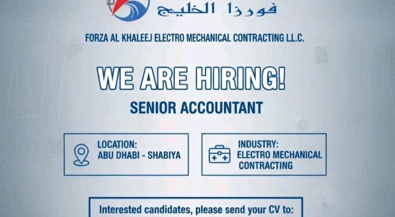 🌟 Forza Al Khaleej – Senior Accountant Vacancy in Abu Dhabi 2025