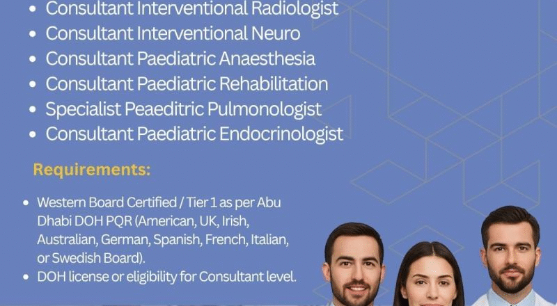 🌟 Black Pearl Consult – Consultant Paediatric Vacancies in Abu Dhabi 2025
