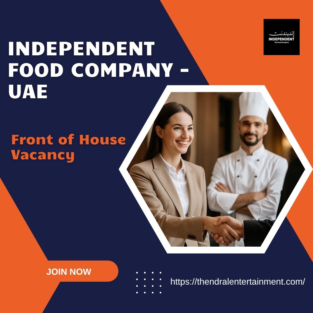 π Independent Food Company β Front of House Vacancy in the United Arab Emirates 2025