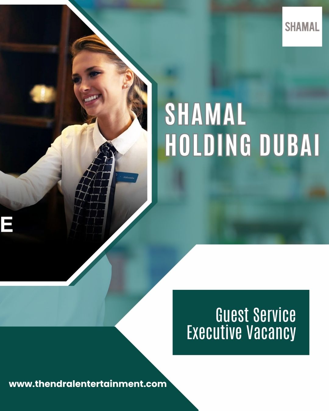 🌟 Shamal Holding – Guest Service Executive Vacancy in Dubai 2025 – Apply Immediately