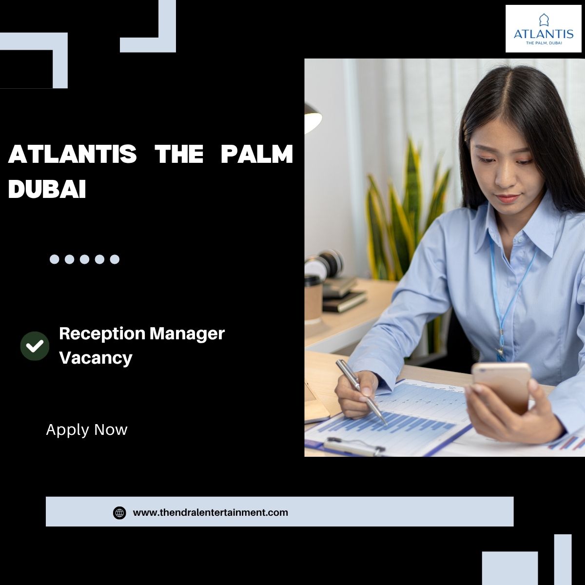 🌍 Atlantis The Palm – Reception Manager Vacancy in Dubai 2025 – Apply Immediately