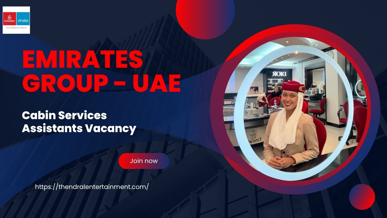 ✈ Emirates Group – Cabin Services Assistants Vacancy in United Arab Emirates 2025