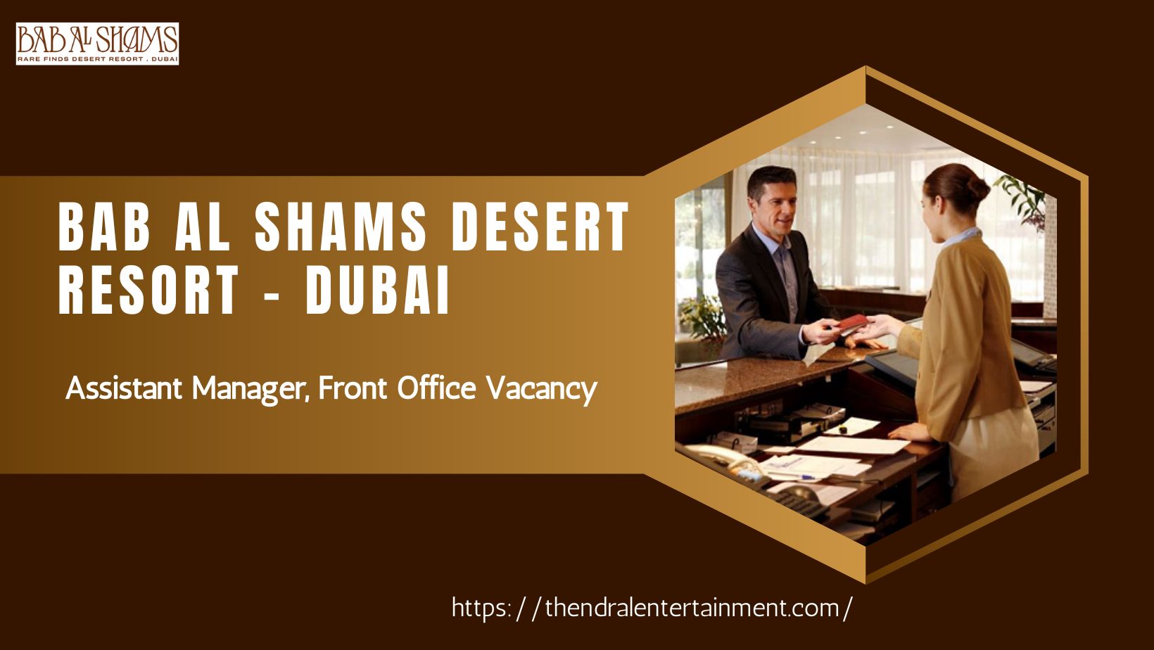 Bab Al Shams Desert Resort – Assistant Manager, Front Office Vacancy in Dubai 2025 – Apply Now