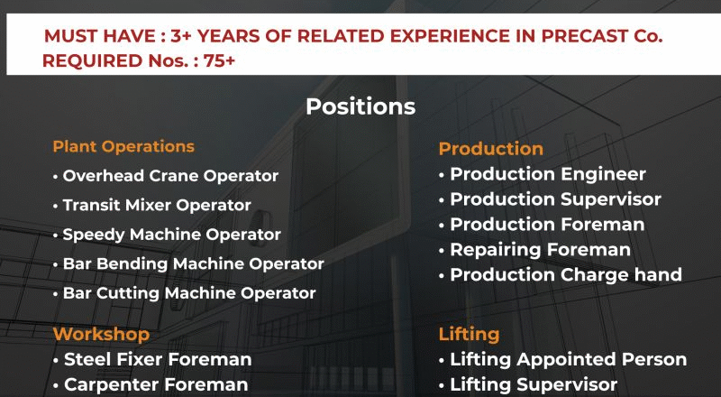 🚧 Star Services LLC Precast Company Vacancies Abu Dhabi 2025 – Apply Immediately