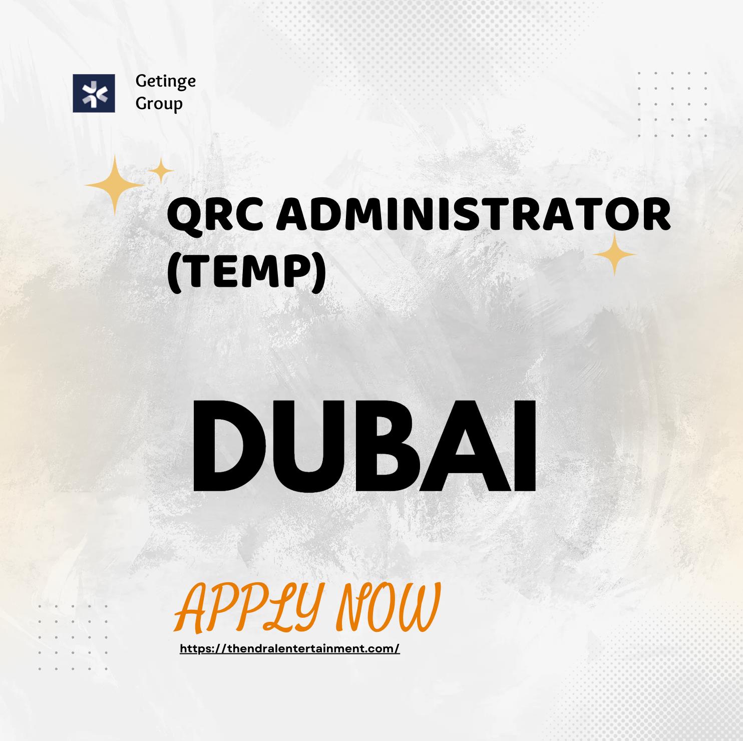 QRC Administrator Jobs in Dubai 2025 – Join Getinge & Make an Impact in Healthcare Quality
