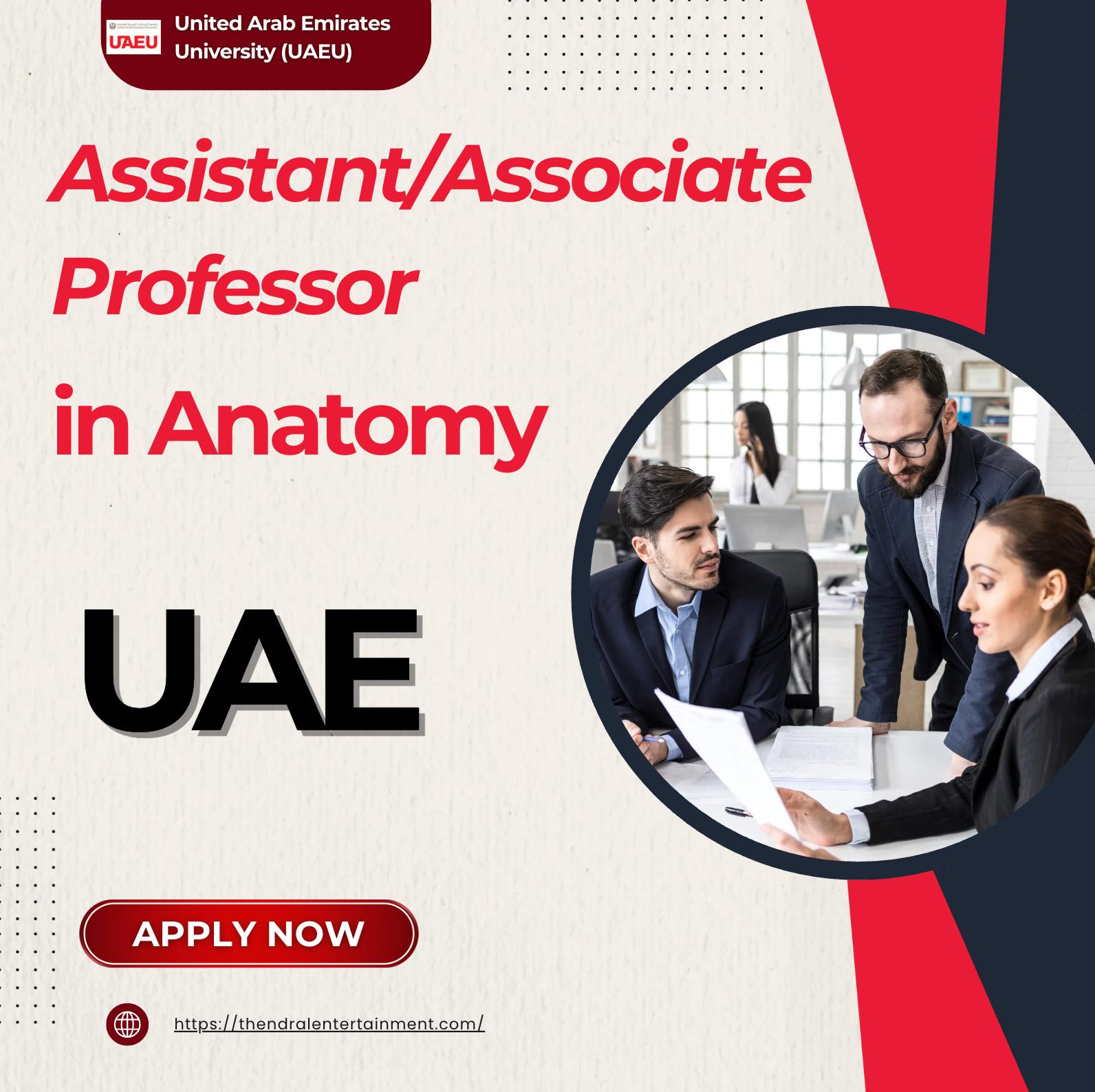 Assistant Professor Jobs in UAE 2025 – Join UAE University’s College of Medicine & Health Sciences Now