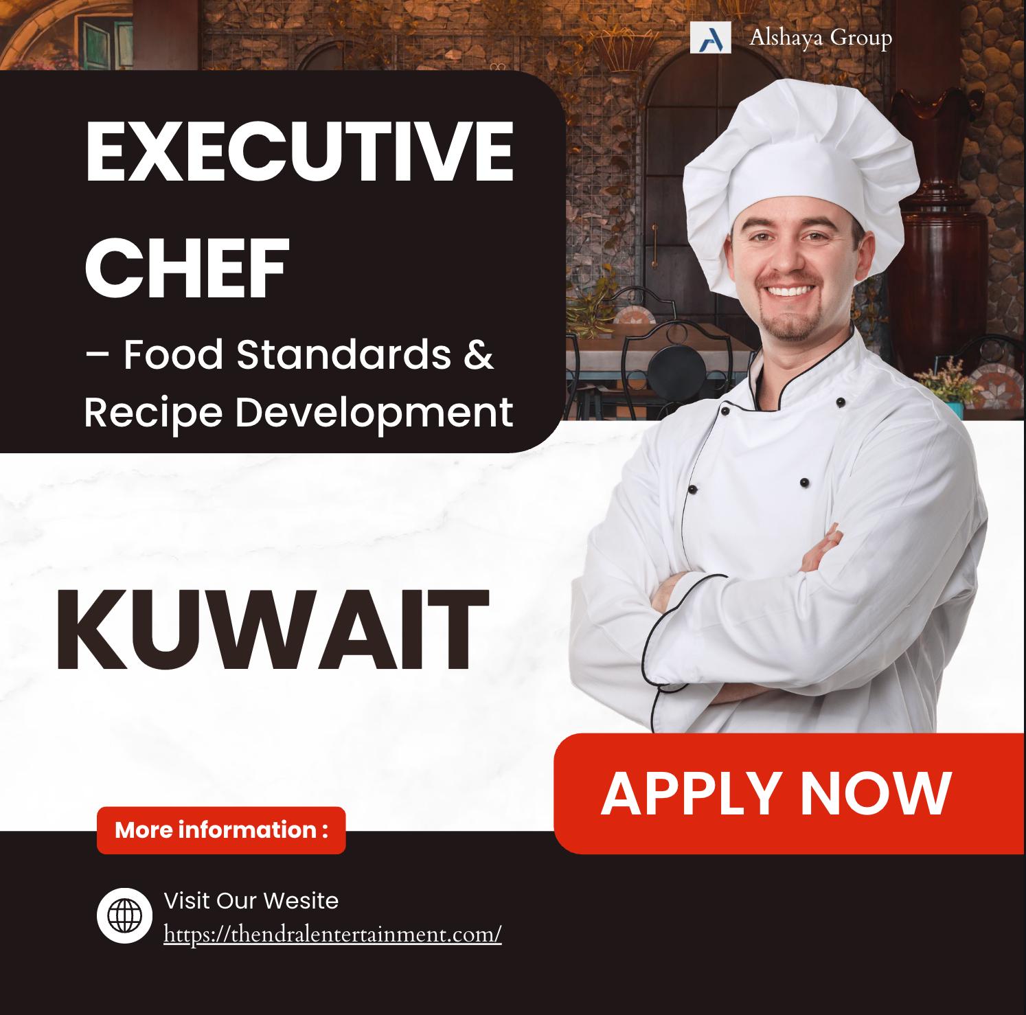 Alshaya Careers Kuwait 2025 – Exciting Executive Chef & Recipe Development Jobs