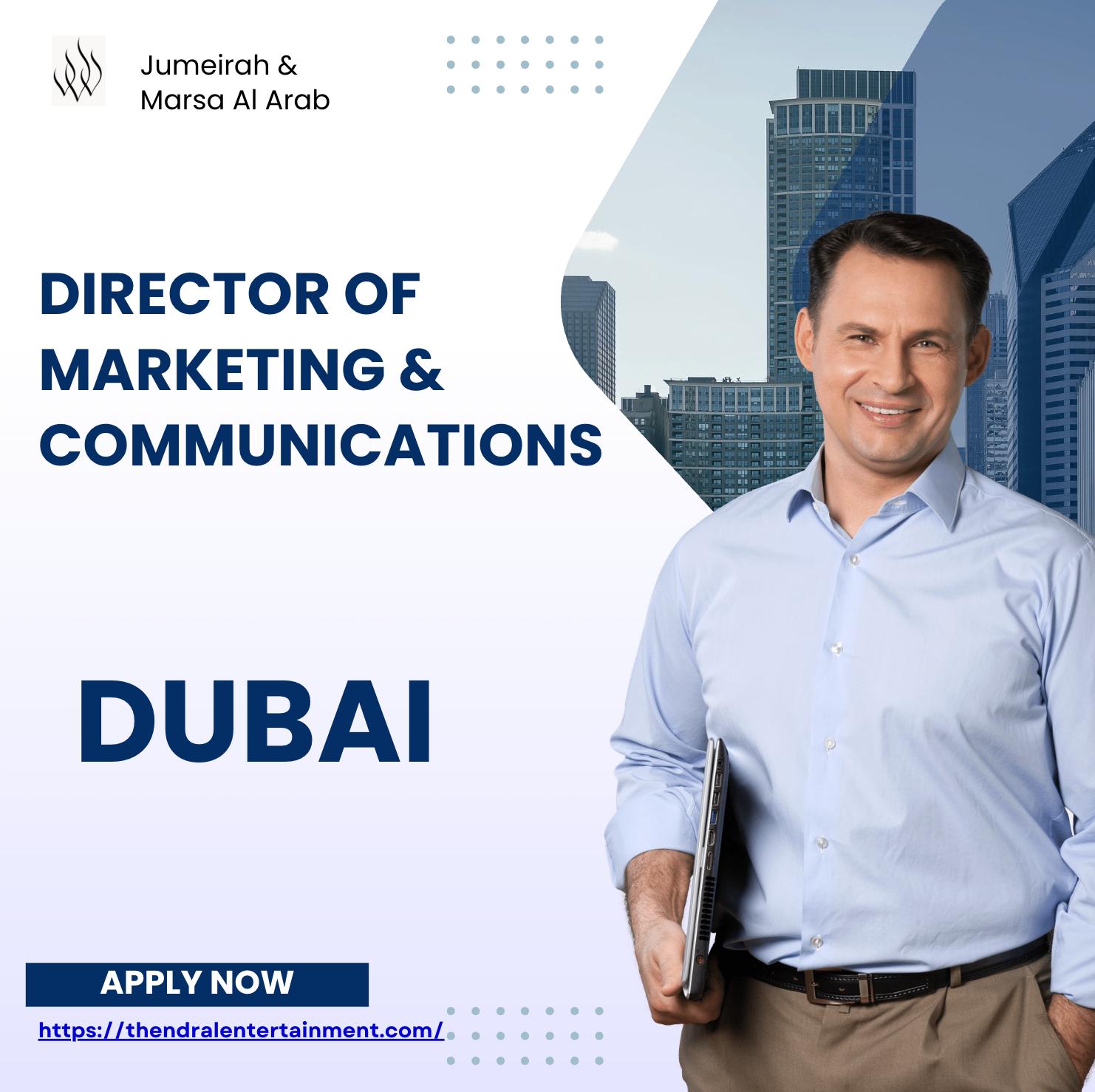 Marketing Jobs in Dubai – Join Jumeirah Marsa Al Arab as Director of Marketing & Communications Now | Last Date 30th Nov 2025
