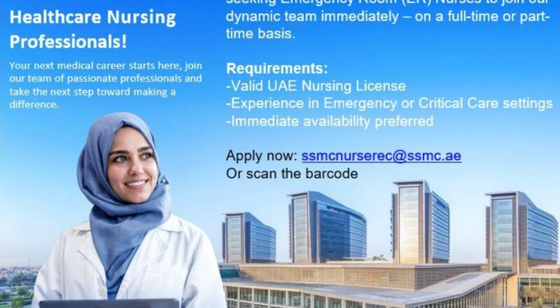 UAE Nursing Jobs 2025 – Sheikh Shakhbout Medical City (SSMC) Hiring Emergency Room Nurses Now!