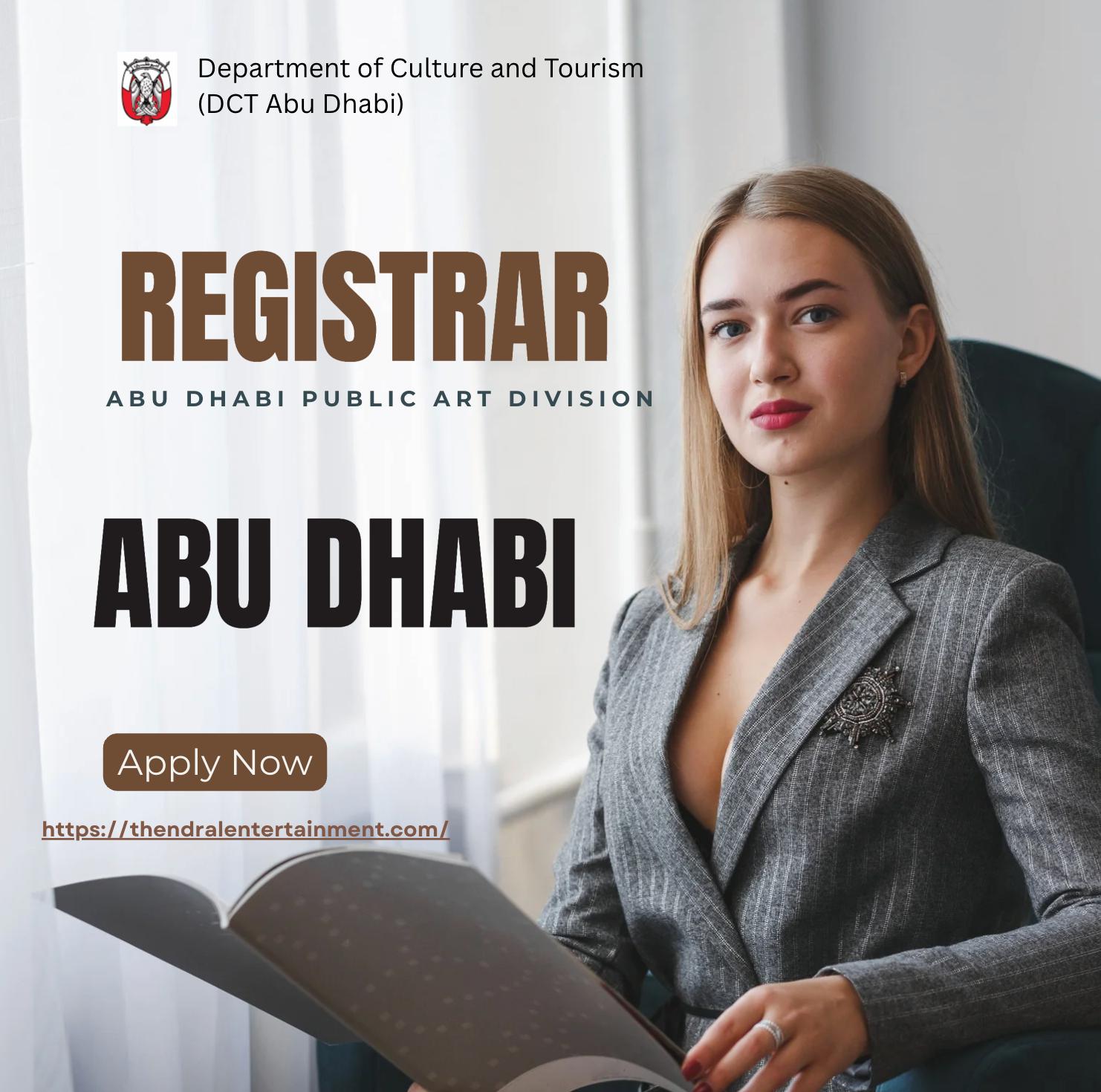 Museum Jobs in Abu Dhabi 2025 – Join Registrar Position at the Department of Culture and Tourism Now